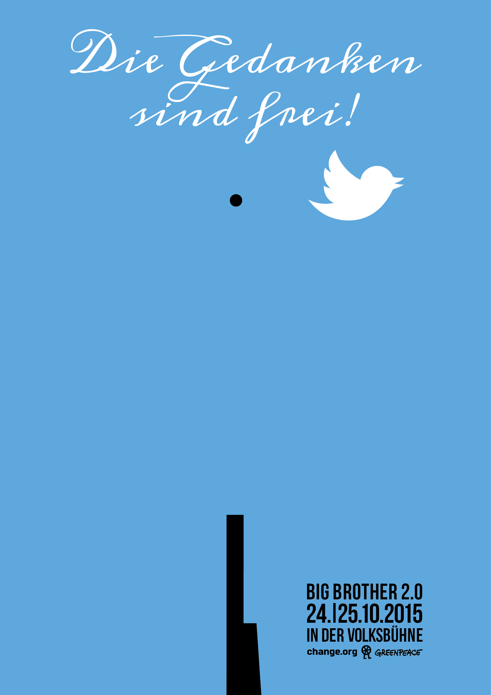 Plakatentwurf Twittervogel Freiheit 3